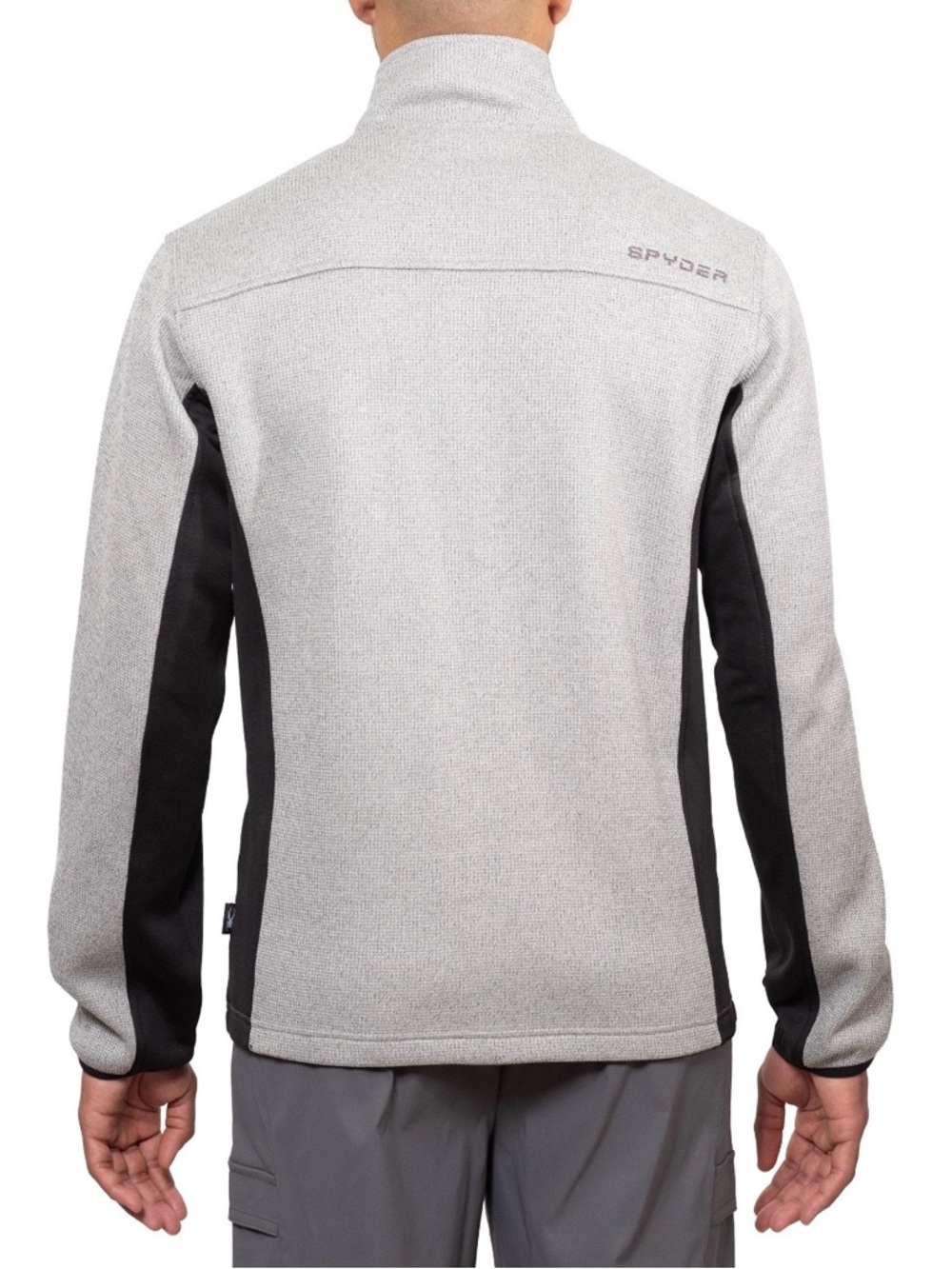NWT Men’s Spyder Zip Up Jacket Gray and Black Size L - Picture 2 of 10
